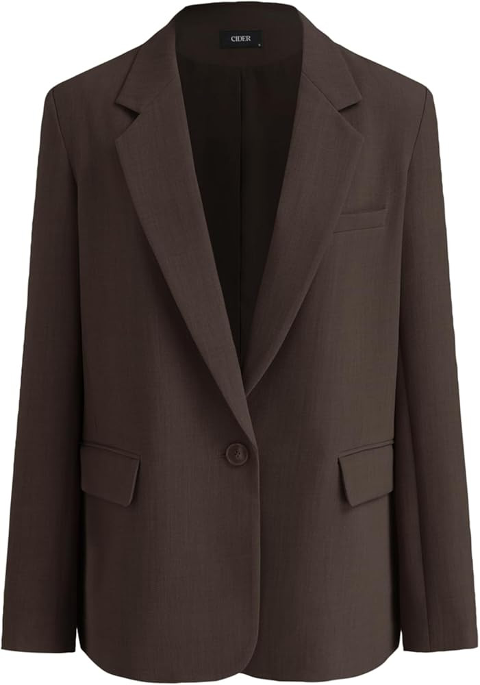 CIDER Blazers for Women Oversized Blazer Notched Collar Long Sleeve Jacket Office Work Wear Styli... | Amazon (US)