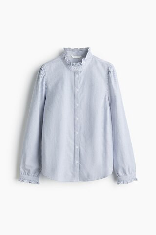 H & M - Oxford-Bluse mit Volants - Blau - Damen | H&M (DE, AT, CH, NL, FI)