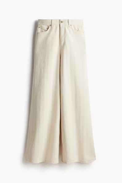 H & M - Wide jeans - White | H&M (UK, MY, IN, SG, PH, TW, HK)