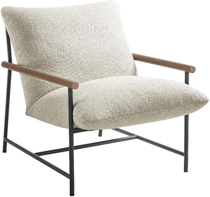 Amazon.com: Modway Raya Outdoor Patio Boucle Sling Chair in Ivory - Comfy Sling Accent Chair - Me... | Amazon (US)