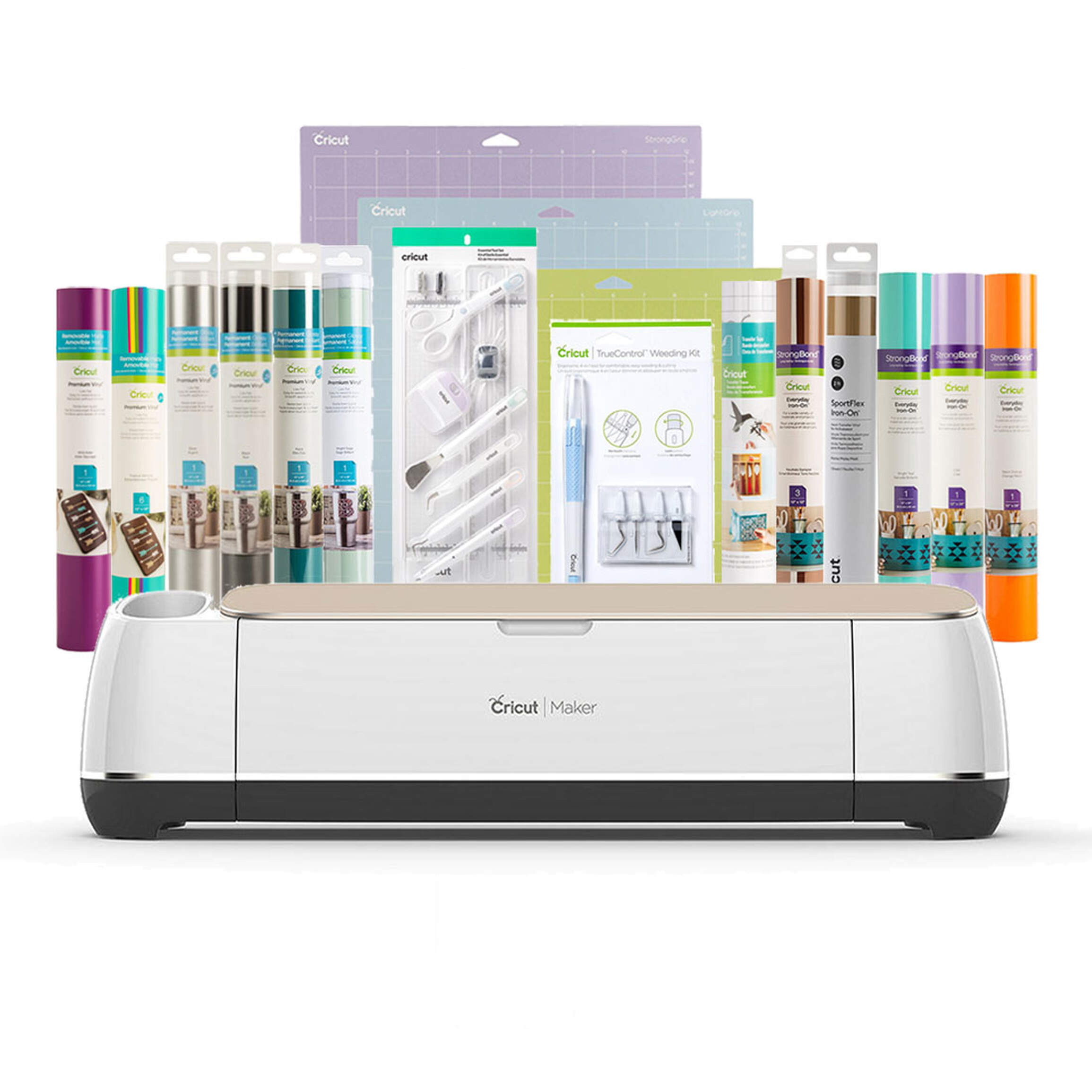 Certified Refurbished Cricut Maker® + Essentials Bundle + Cricut Access™ Subscription, Champag... | Cricut