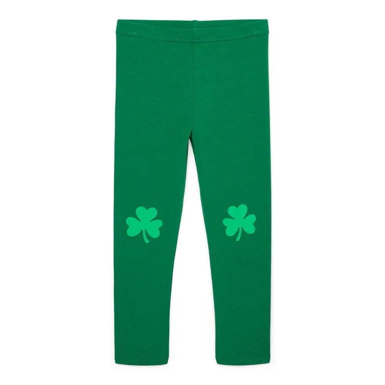 Way To Celebrate Toddler Girl St. Patrick's Day Clover Leggings, Sizes 18M-5T | Walmart (US)