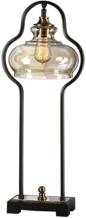 Uttermost Cotulla Aged Black Iron Buffet Table Lamp | Amazon (US)