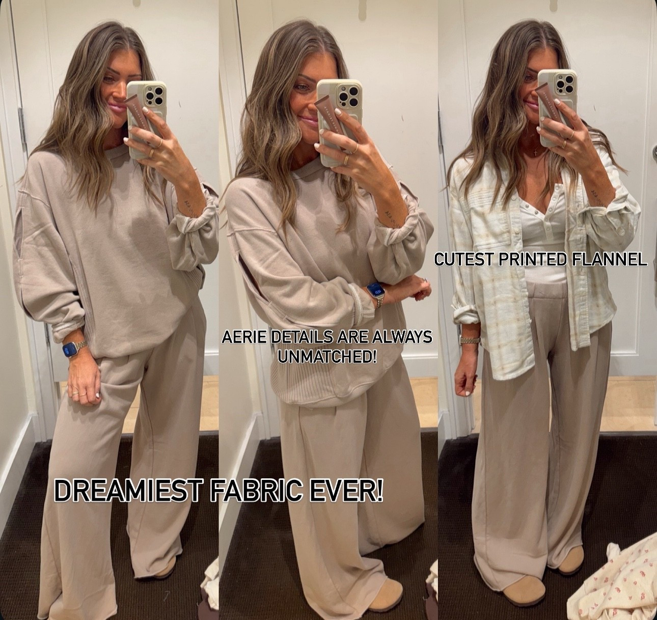 Code LTKFALLSALE at checkout gives you 20% off through midnight! I sized down in every item and recommend you go down, too… Aerie always runs big! I’m wearing XXS in almost every item. #falloutfits #traveloutfit #falltrip #fallbreak 

#ltkfindsunder100 #ltkfallsale #ltksalealert