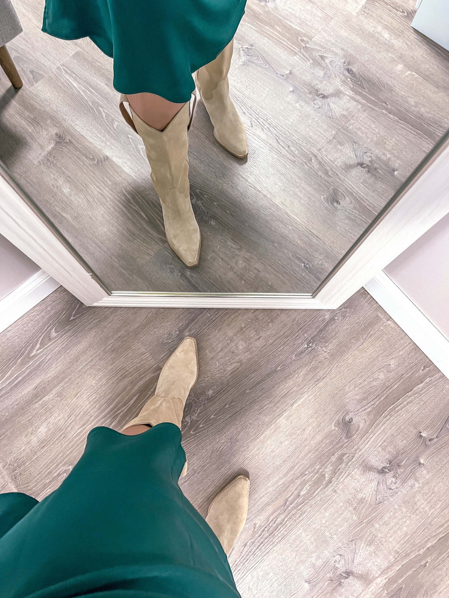 A skirt and cowboy boots - I’m ready for spring! 

#LTKOver40 #LTKSeasonal #LTKPlusSize