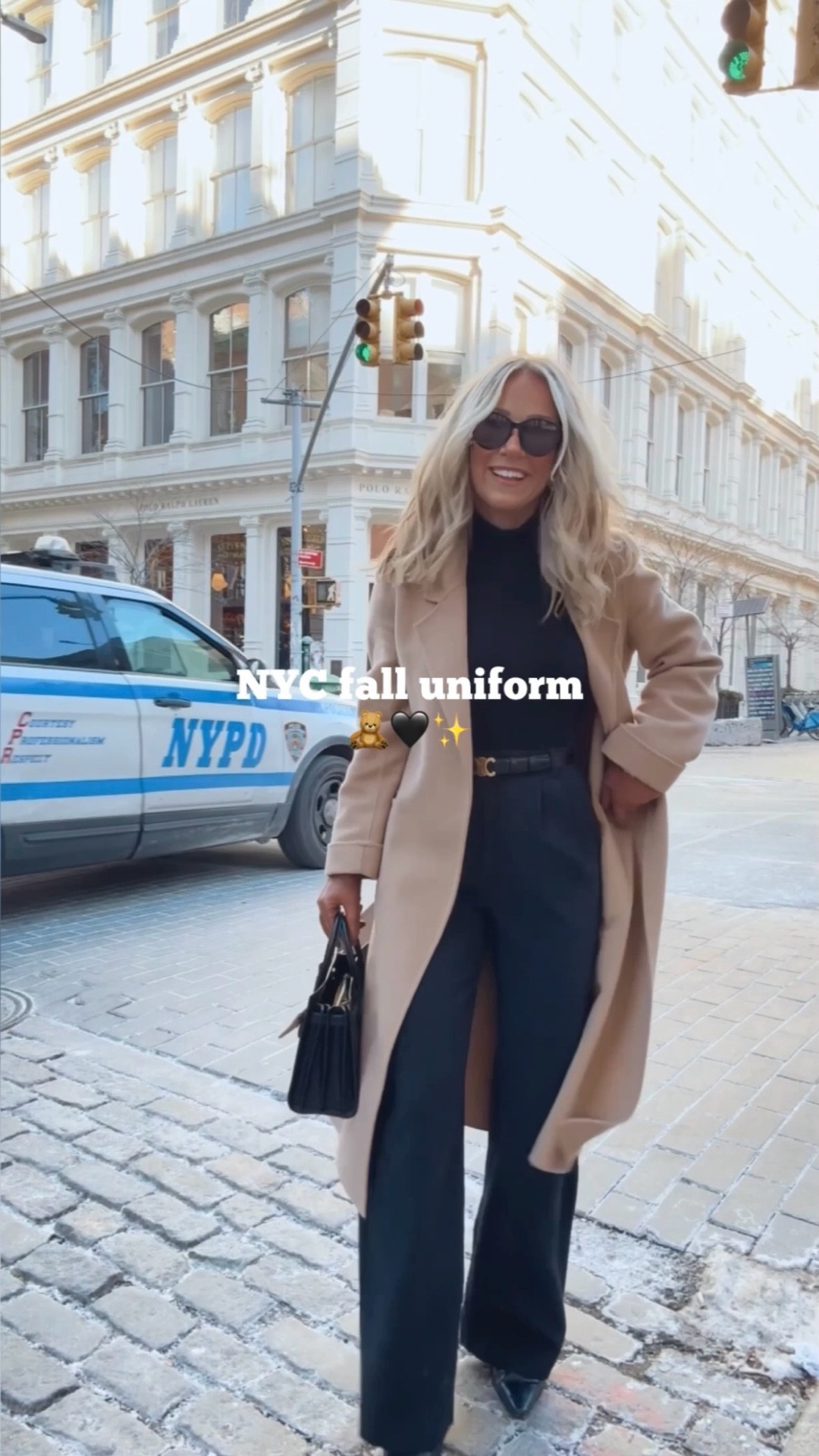 Capsule winter outfit

Chic and stylish everyday outfits
Camel coat
Abercrombie black pants Sloane wide leg
Classy style