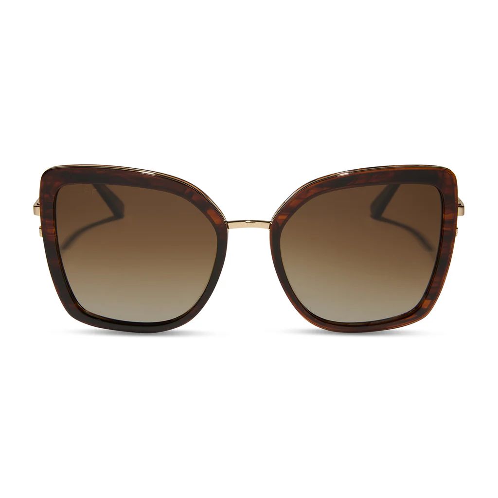 CLARISSE - SEQUOIA TORTOISE + BROWN GRADIENT + POLARIZED SUNGLASSES | DIFF Eyewear