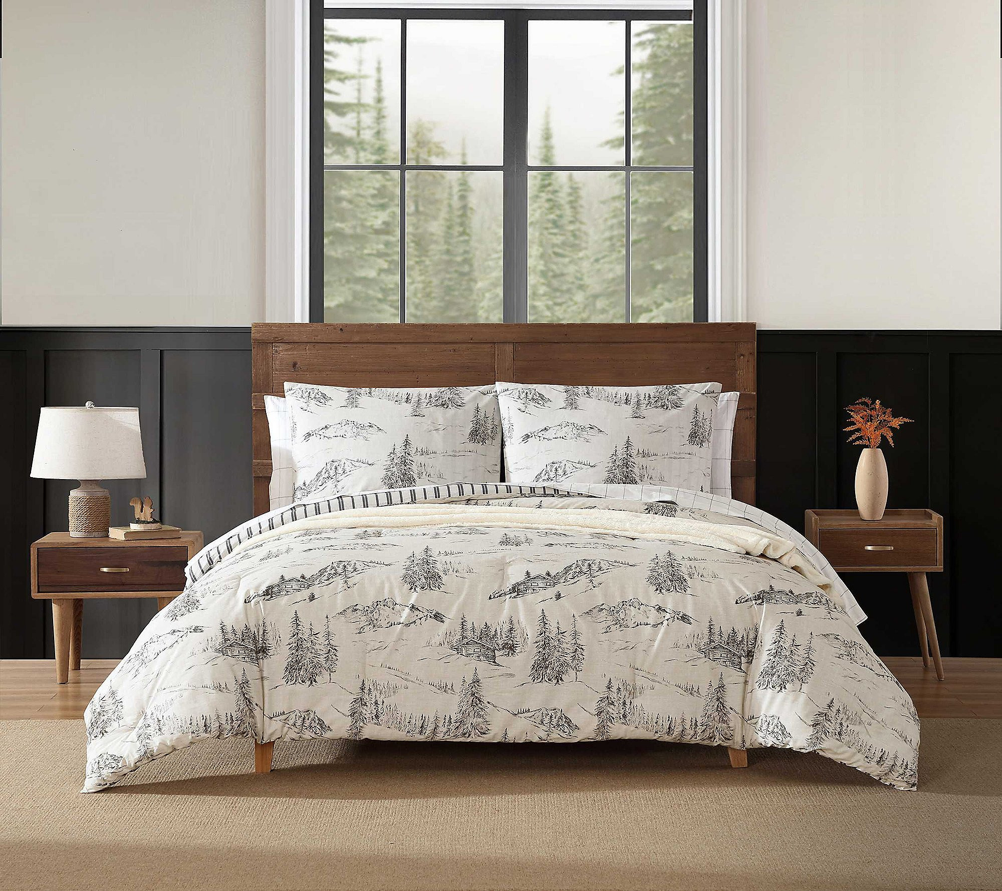 Eddie Bauer Rocky Mountain Cabin Cotton Twin Du vet Set | QVC