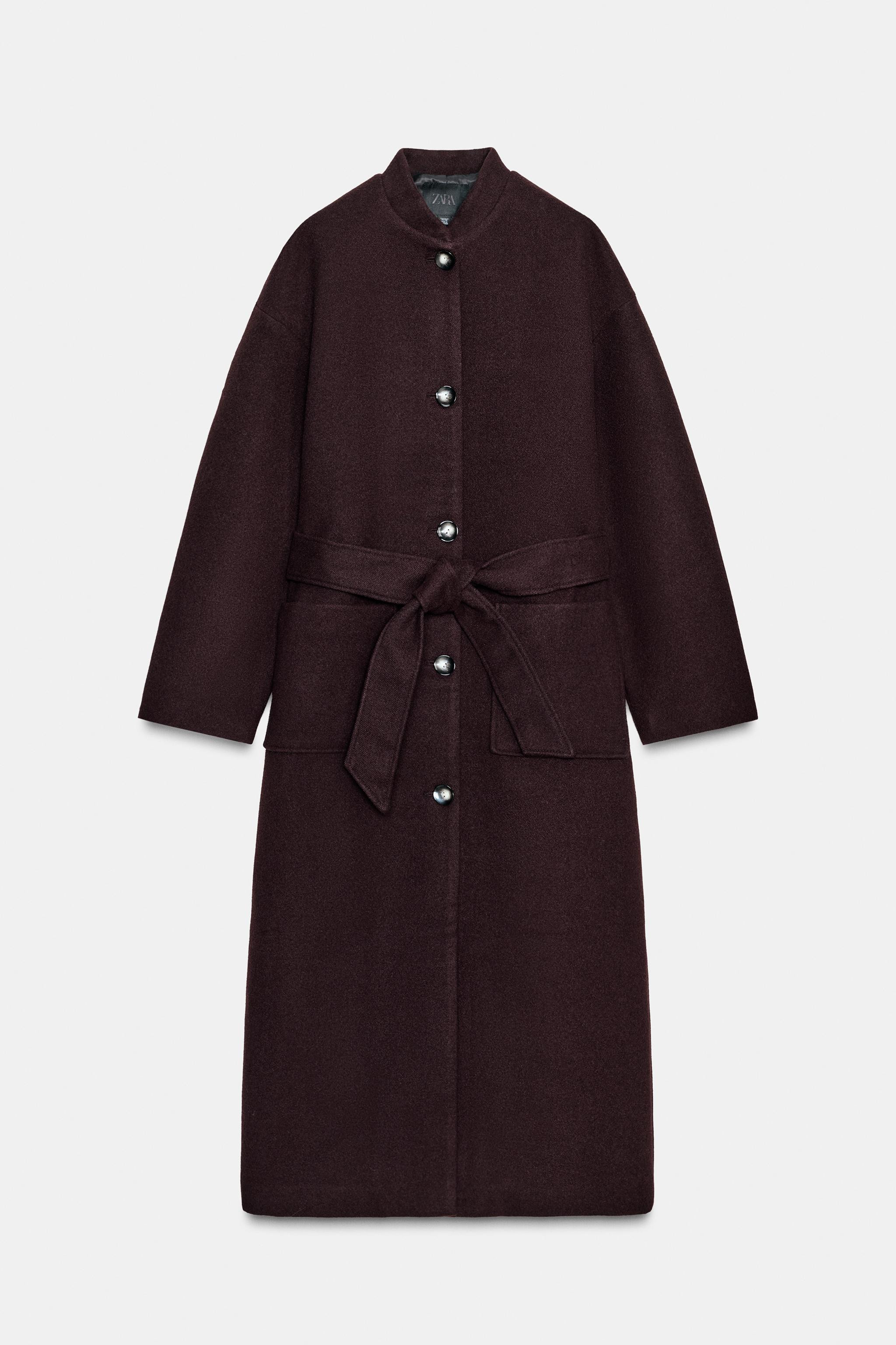LONG COAT WITH BELT | Zara US