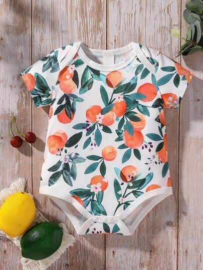 Baby Allover Fruit Print Bodysuit | SHEIN