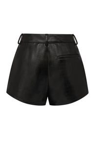 Croco Faux Leather Short - Black | The Noli Shop