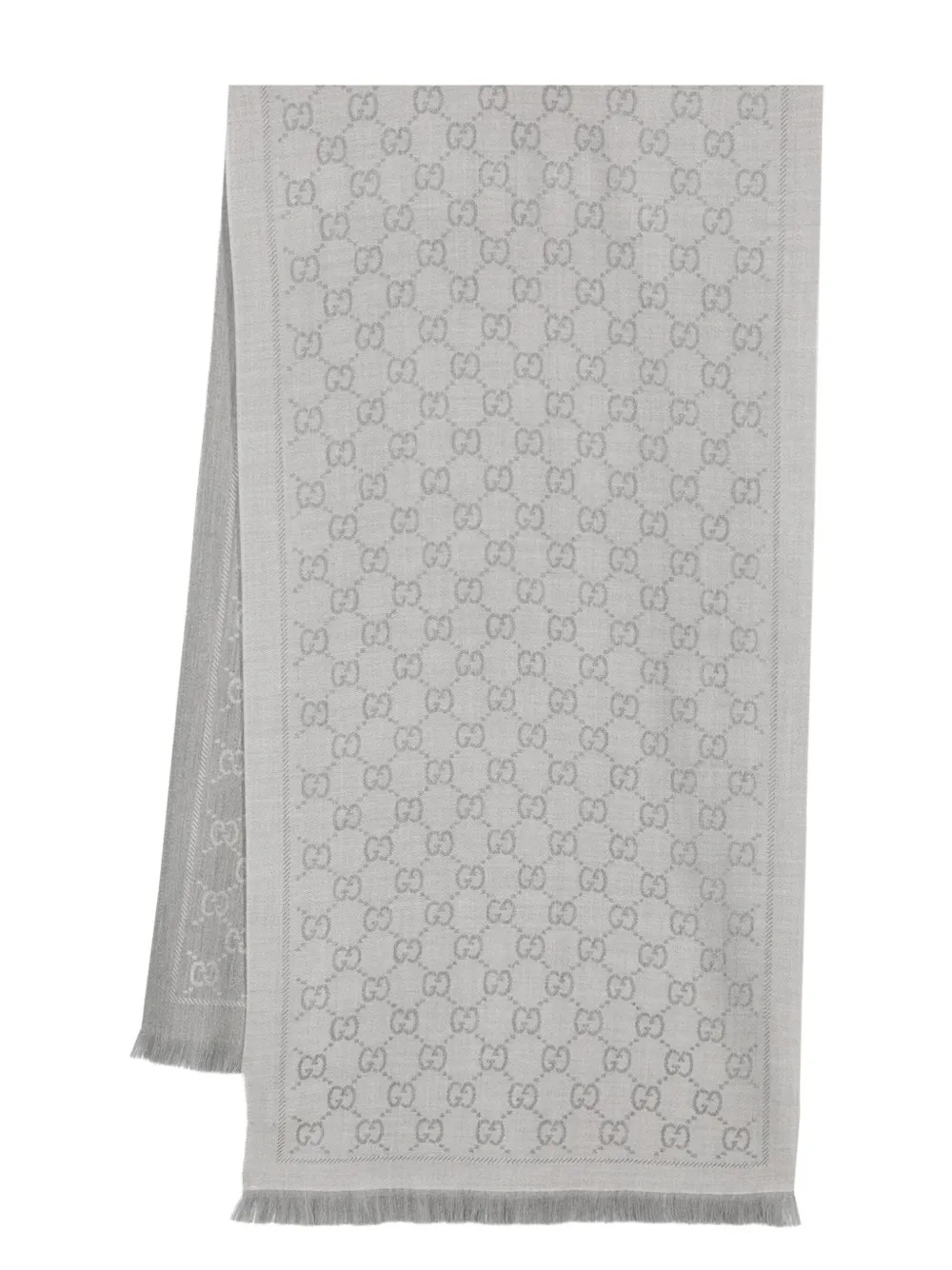 Gucci GG-jacquard Wool Scarf | Grey | FARFETCH BR | Farfetch (BR)