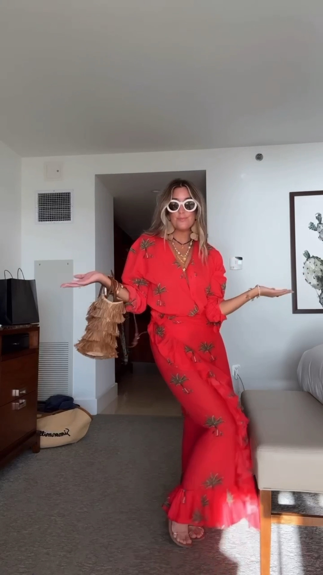 Get ready with me for sunset dinner on vacation! Loving all the beach  accessories ❤️🌴

#LTKootd #LTKSeasonal #LTKFindsUnder100