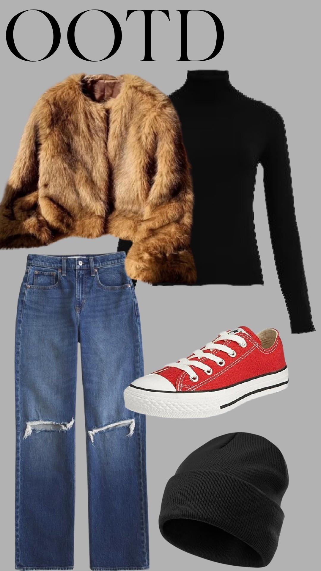 Today’s OOTD — casual, cool, and a little bit edgy. I paired a faux fur jacket with classic straight denim, a black turtleneck, and red Converse for a mix of cozy texture and effortless street style. Each piece is affordable and easy to style for fall and winter. Shop the full look below.

#LTKSaleAlert #LTKBeauty #LTKShoeCrush
