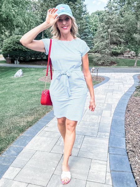 4th of July, red white and blue, patriotic outfit, Amazon dress, striped dress. 4th of July outfit for women. Fits true to size and comes in other colors. 

#LTKunder50 #LTKstyletip #LTKSeasonal