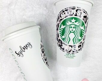 CUSTOM Personalized Reusable Starbucks Hot Cup, Gift | Etsy (US)