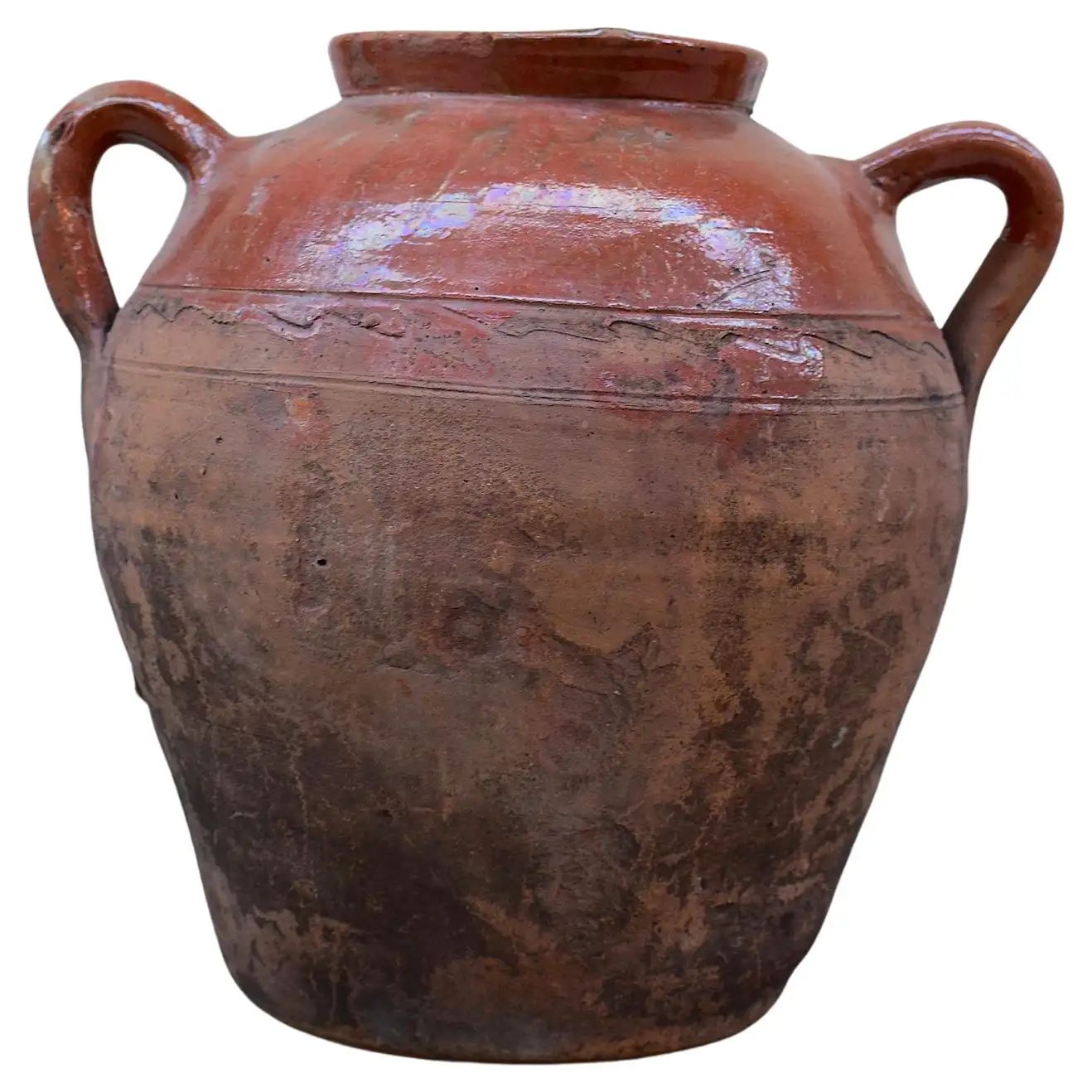 Antique Spanish Ceramic Clay Pot, circa Early 20th Century | 1stDibs