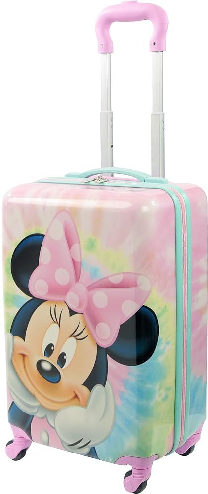 FUL Disney Minnie Mouse 21 Inch Kids Rolling Luggage, Tie Dye Hardshell Carry On Suitcase with Wh... | Amazon (US)