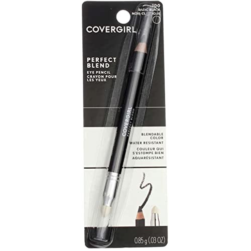 CoverGirl Perfect Blend Eye Pencil, Basic Black [100], 0.03 oz (Pack of 4) | Amazon (US)