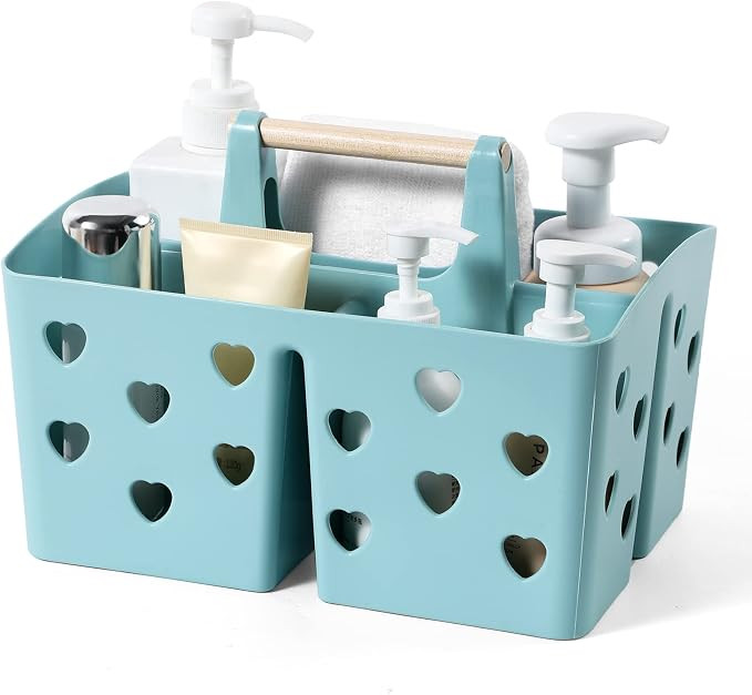 Anyoifax Portable Shower Caddy Plastic Shower Basket Organizer Divided Bathroom Caddy Storage Cle... | Amazon (US)