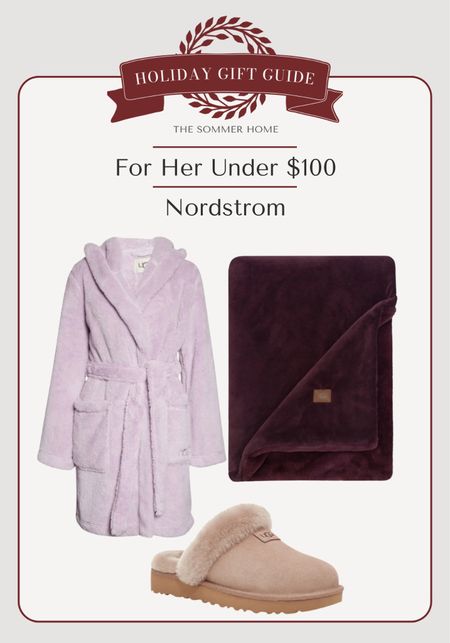 Gift guide, gifts for her, Gifts under $100, Ugg slippers, bathrobe, throw blankets 

#LTKunder100 #LTKHoliday #LTKGiftGuide