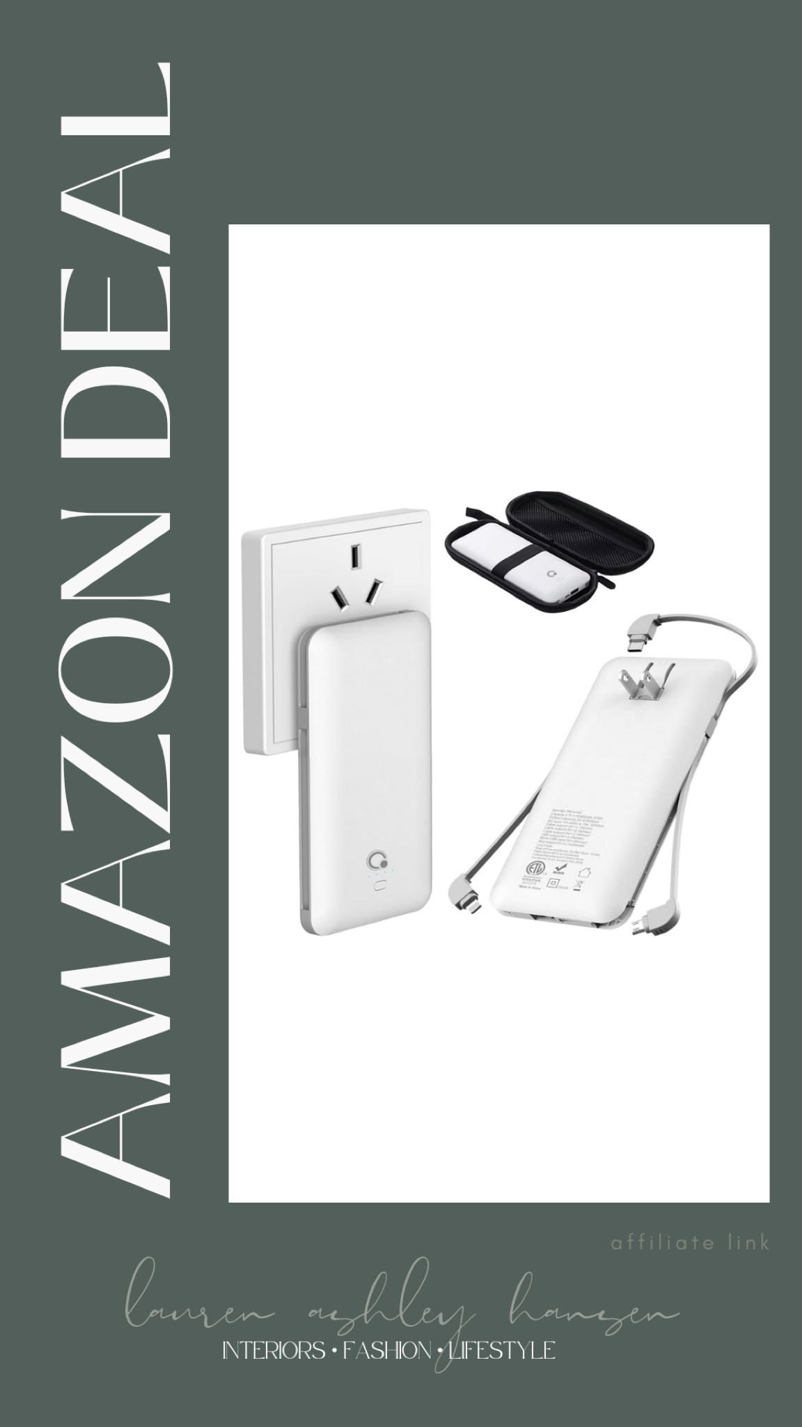 One of the best, portable chargers on Amazon is on sale for Black Friday and cyber Monday. Just plug it right into an outlet to recharge! Makes for the perfect stocking stuffer!

#LTKHoliday #LTKsalealert #LTKGiftGuide