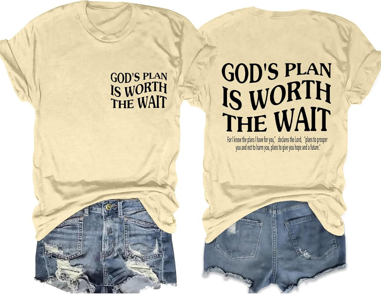 Womens Christian Shirts Funny Bible Verse Graphic T-Shirts Religious Faith Inspirational Short Sl... | Amazon (US)