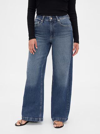 Curvy High Rise Stride Wide-Leg Jeans | Gap | Gap (US)