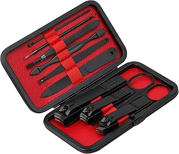Manicure Set Nail Clippers Kit Professional Stainless Steel Nail Care Tools with Leather Travel C... | Amazon (US)