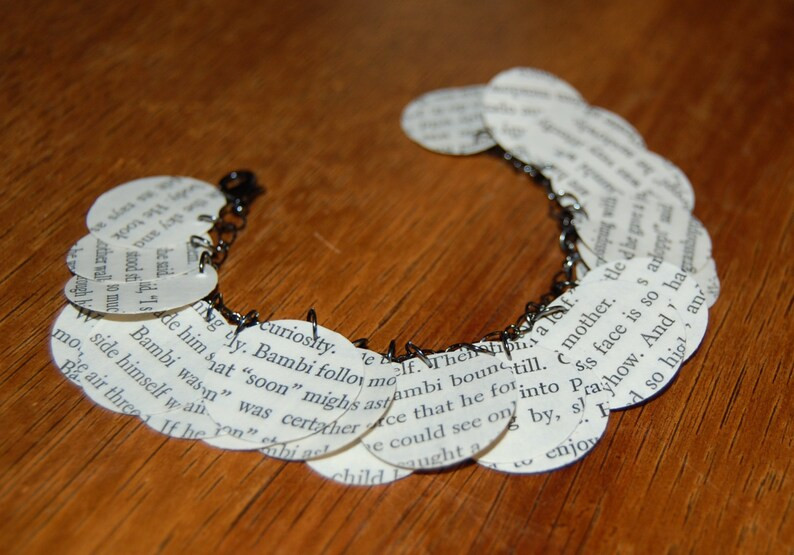 Charm Bracelet of Vintage 1956 "bambi" Book Pages - Etsy | Etsy (US)