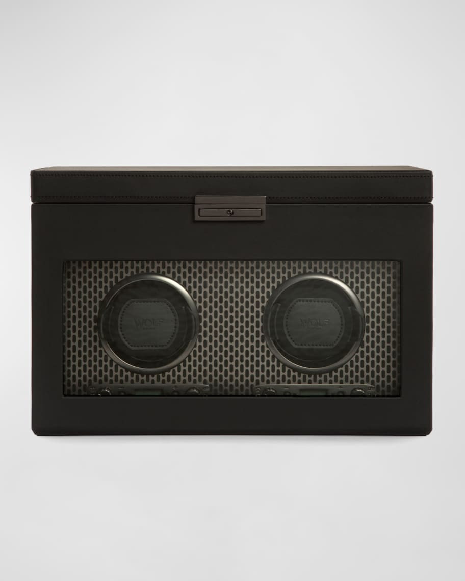 WOLF Axis Double Watch Winder with Storage | Neiman Marcus