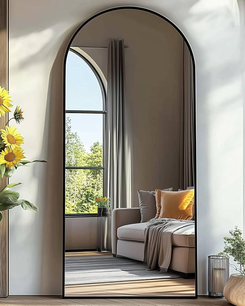 SUNQUEEN Arched Mirror Full Length, 71"×32" Full Length Mirror with Stand, Standing Floor Mirror... | Amazon (US)