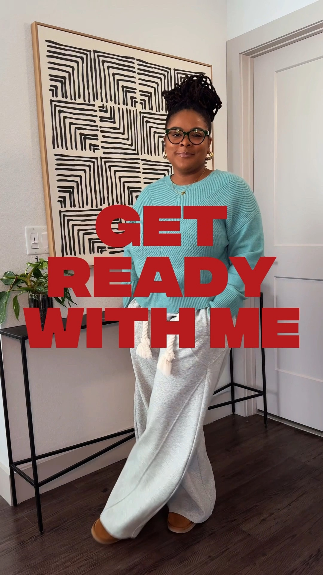 Business up top & party on the bottom 🤭
.
It’s a work from home day but make it comfy & warm, it’s been COOOOOOLD 🥶
.
The pants run pretty big. I’m wearing a M (they were bigger but I put them in the dryer for a bit and I like the fit now). 
.
These UGGS are on sale! 🏃🏾‍♀️ 

#LTKMidsize #LTKgrwm #LTKOver40