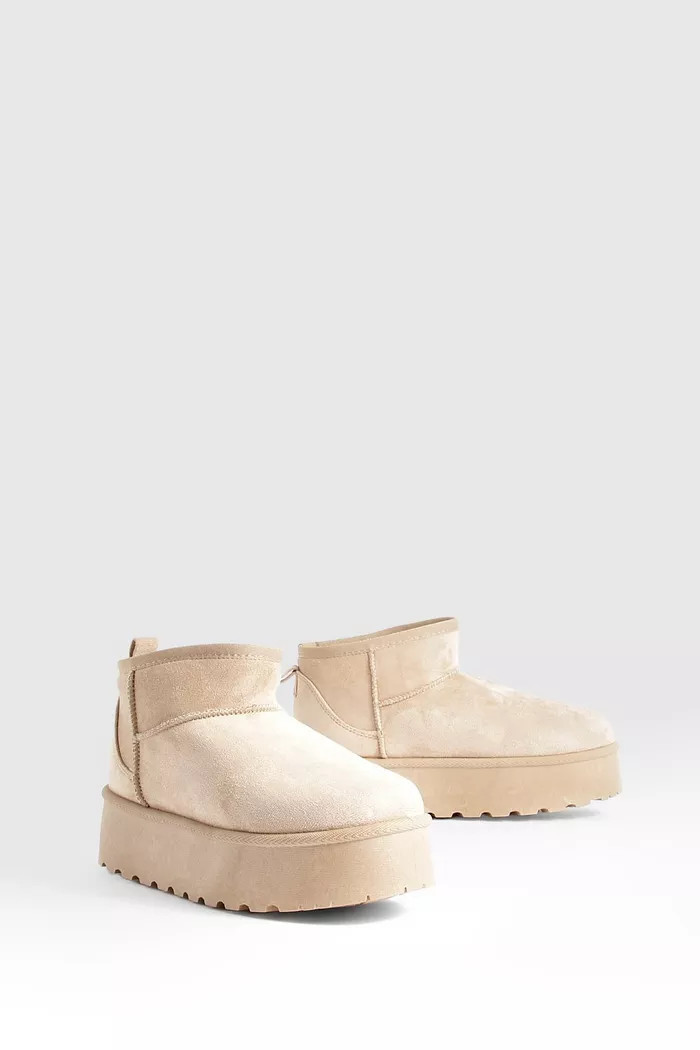 Platform Mini Cozy Boots | boohoo (US & Canada)