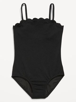 Bandeau Scallop-Trim One-Piece Swimsuit for Girls$19.49$29.9930% Off! Price as marked.8 Ratings I... | Old Navy (US)