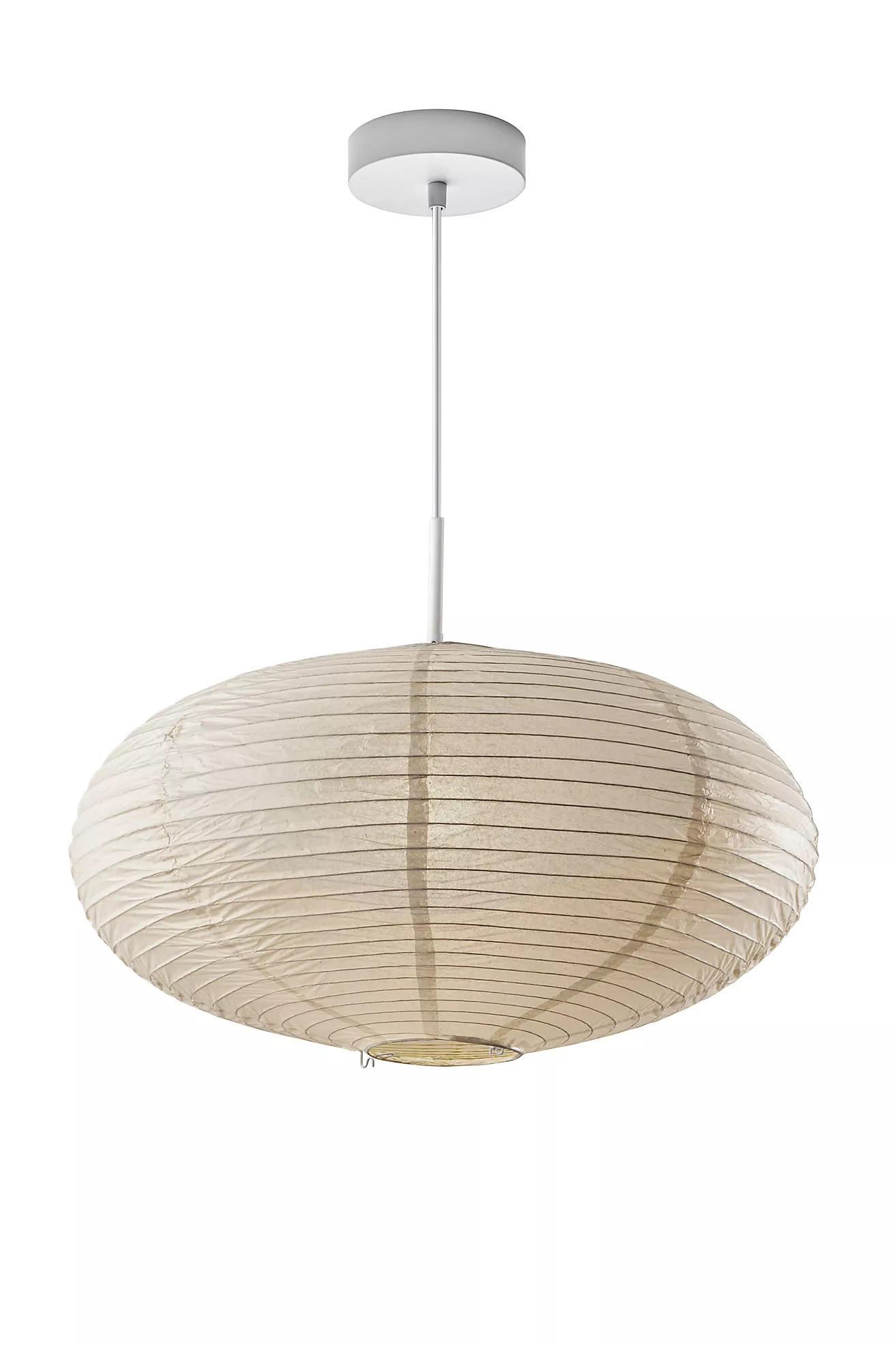 Alana Large Rice Paper Dumpling Oval Pendant | Anthropologie (US)