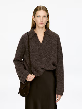 Alpaca-Wool Blend Jumper – Brown – Women – ARKET EU | Arket EU