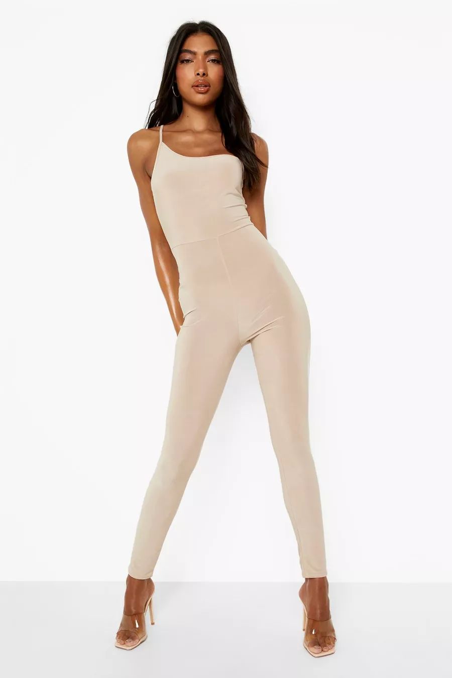 Tall One Shoulder Strappy Jumpsuit | Boohoo.com (US & CA)