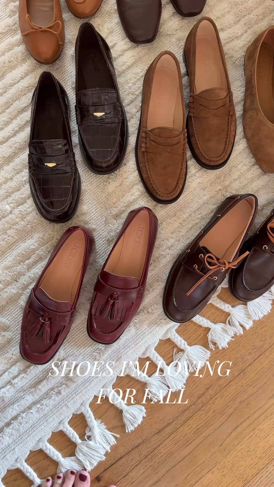Loafers
Suede flats
Mary janes
Boat shoes

#LTKSeasonal #LTKOver40 #LTKShoeCrush