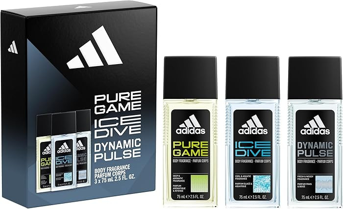 adidas Dynamic Pulse, Ice Dive, Pure Game Giftset, Natural Spray 2.5 fl oz, Notes of Rosemary, Le... | Amazon (US)