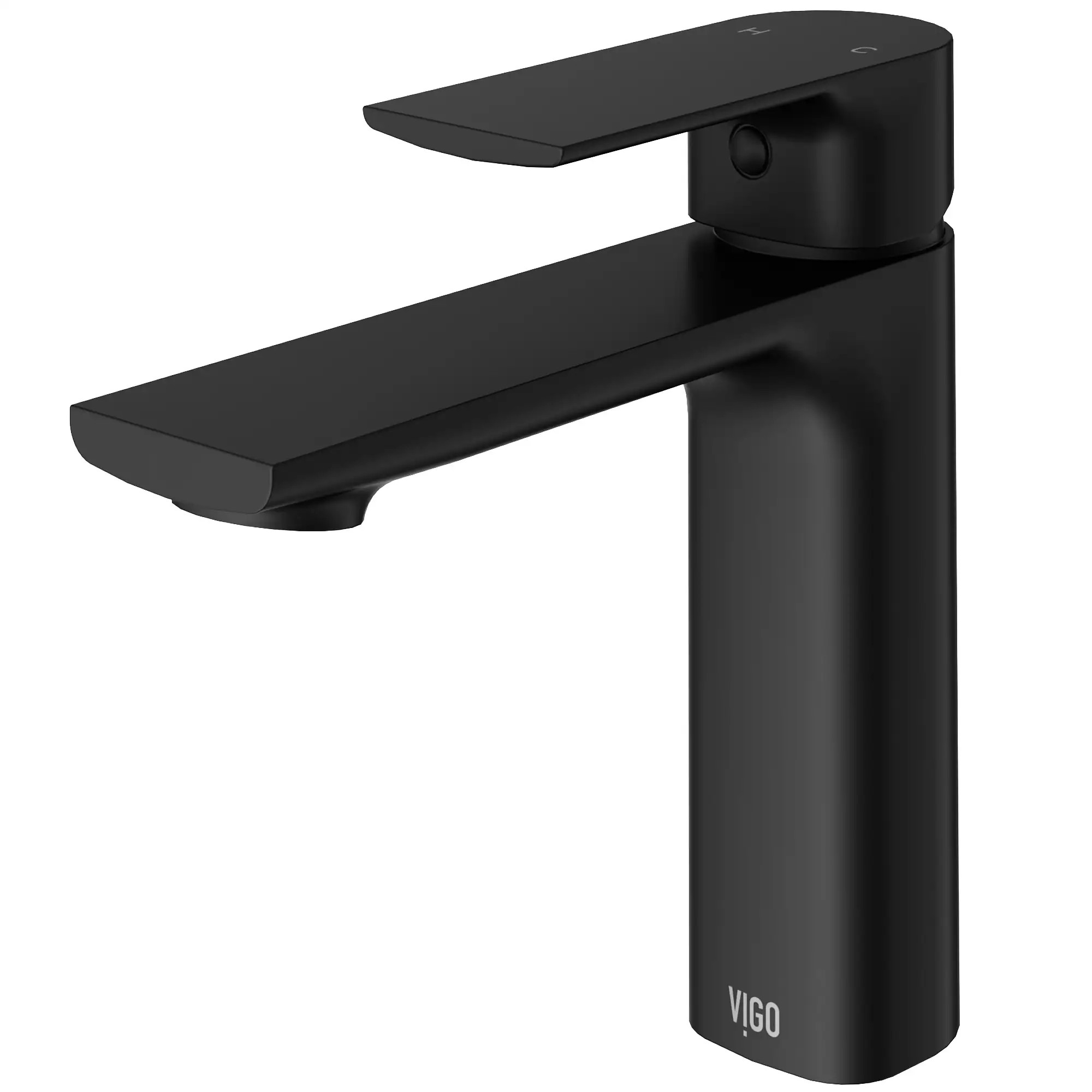 VIGO Davidson Matte black Single hole 1-handle WaterSense Mid-arc Commercial/Residential Handle Bathroom Sink Faucet | VG01043MB | Lowe's