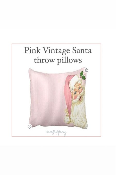 Pink Vintage Santa throw pillows
Holiday decor
Holiday throw pillows 


#LTKunder50 #LTKHoliday