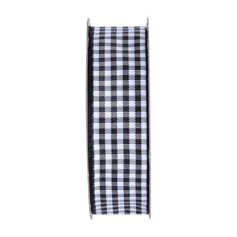 Gwen Studios 7/8" Black and White Gingham Check Ribbon, 3 Yards | Walmart (US)