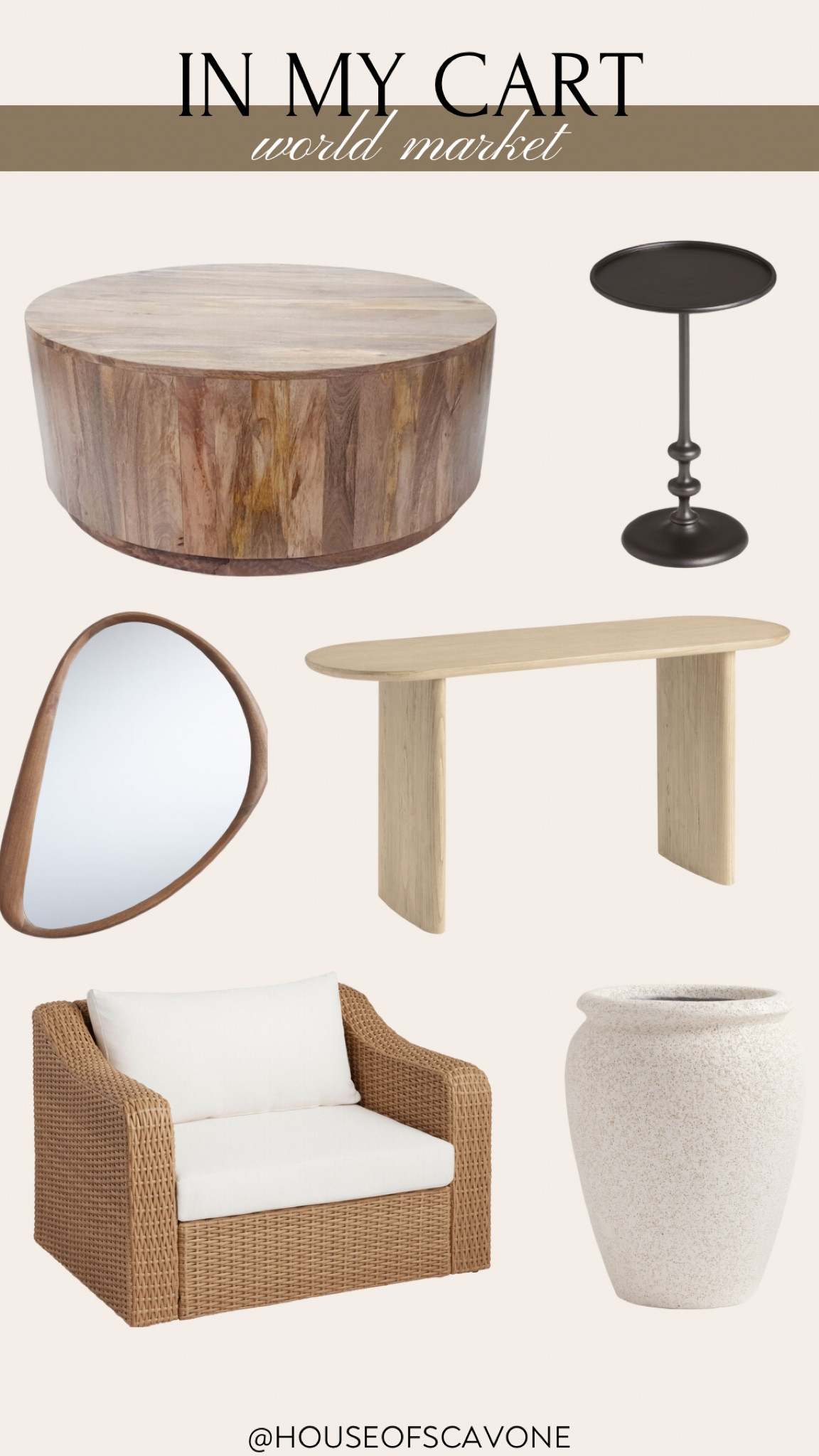 world market in my cart #inmycart #homedecor #homefinds #entryway #entrywaydecor #livingspace #livingroom #coffeetable #wallmirror #console #consoletable #sidetable #accenttable #outdoorfurniture

#LTKHome #LTKSeasonal #LTKSaleAlert