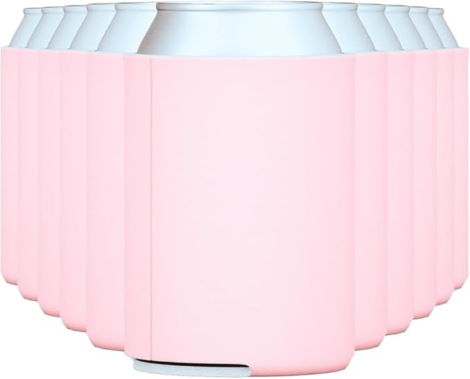 TahoeBay Blank Beer Can Cooler Sleeves Bulk Sublimation Blanks for Vinyl Plain Collapsible Foam C... | Amazon (US)