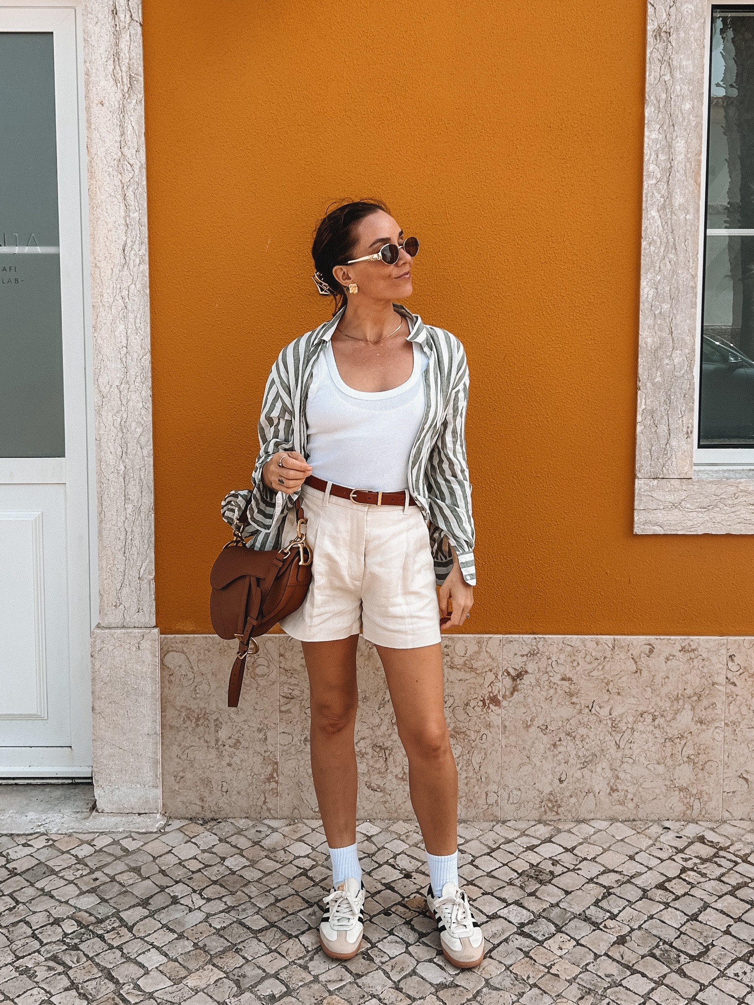 Perfect Portugal vibes 🇵🇹
In other words: perfect casual, cute, but still kinda chic fit for beach days or day dates 💞
The striped linen top is second hand from Poshmark (from Banana Republic). Couldn’t find the original, so tagged a good look alike!
And ofc the Dior saddle bag is still there, but un-taggable 🙃

#LTKFindsUnder100 #LTKItBag #LTKTravel