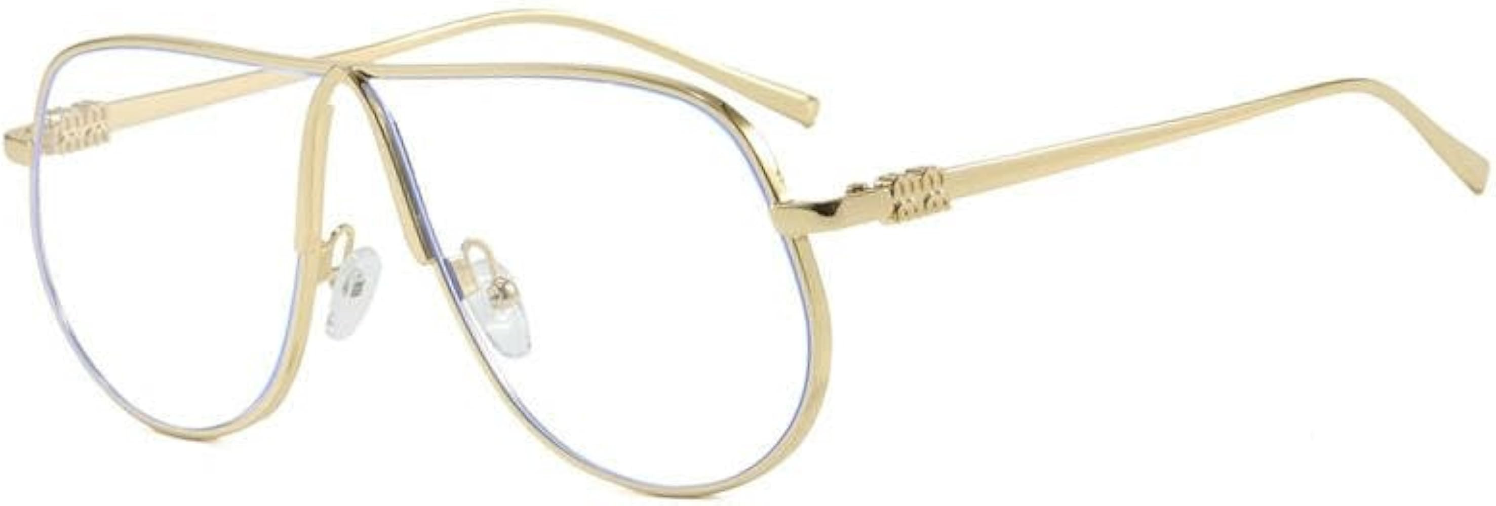 Amazon.com: DMMWCX Sunglasses Stylish Oversized Metal-Framed Sunglasses, Unisex Retro Sun Protection Glasses-C2-With Box : Sports & Outdoors | Amazon (US)