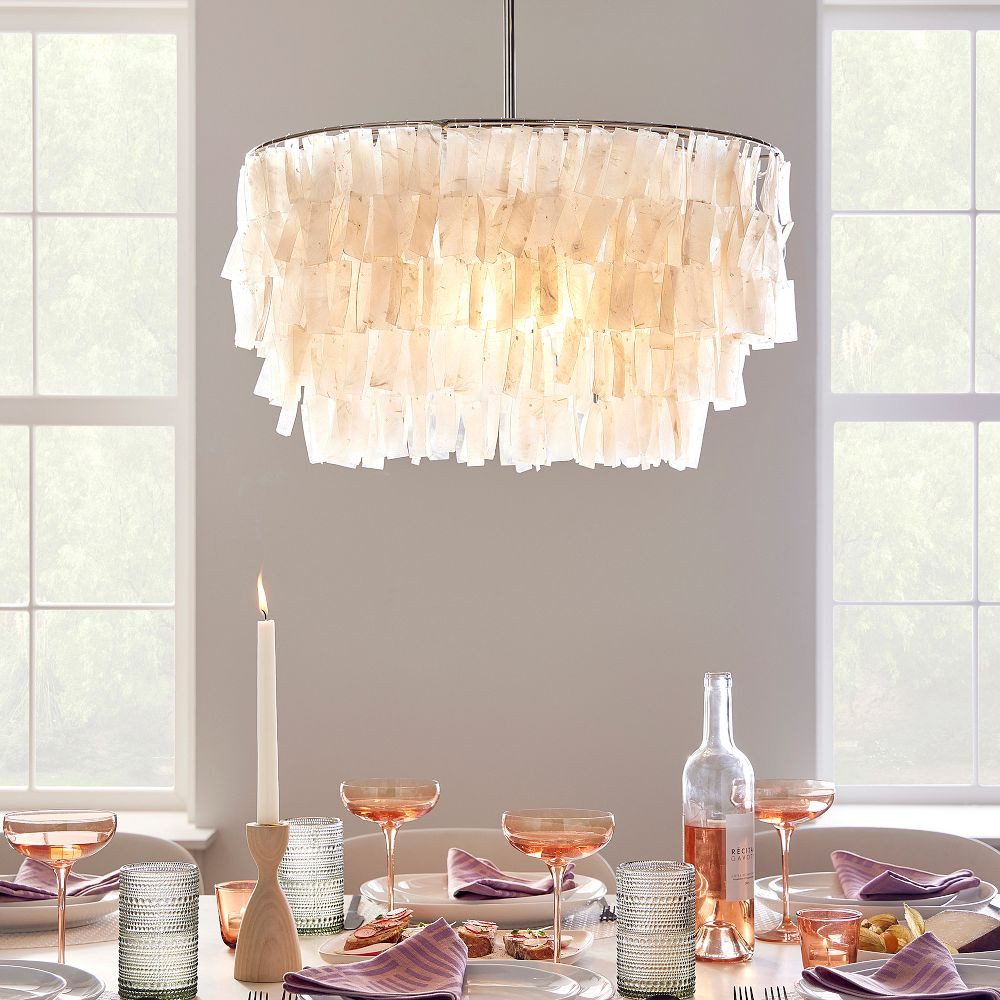 Capiz Round Chandelier (24") | West Elm (US)