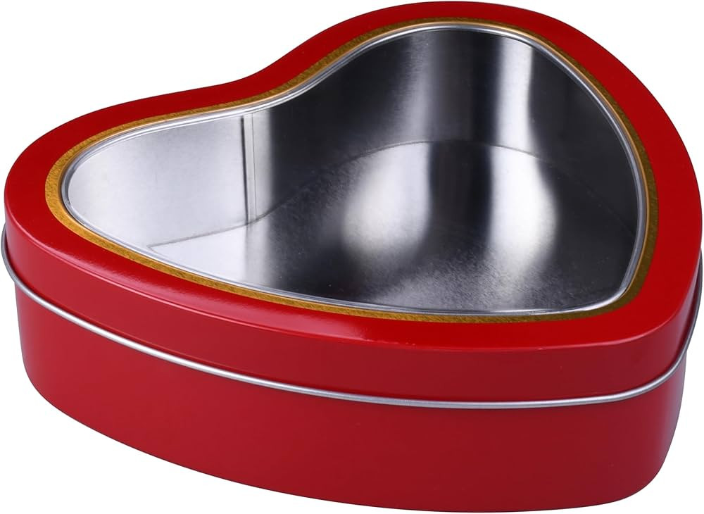 Valentine's Day Red Heart Cookie Tin with Lid by Celebrate It®-Valentine's Day Decorations | Amazon (US)