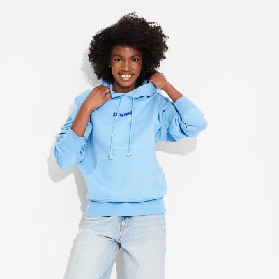 Adult Poppi Future of Soda Graphic Hoodie Sweatshirt - Blue XXL | Target